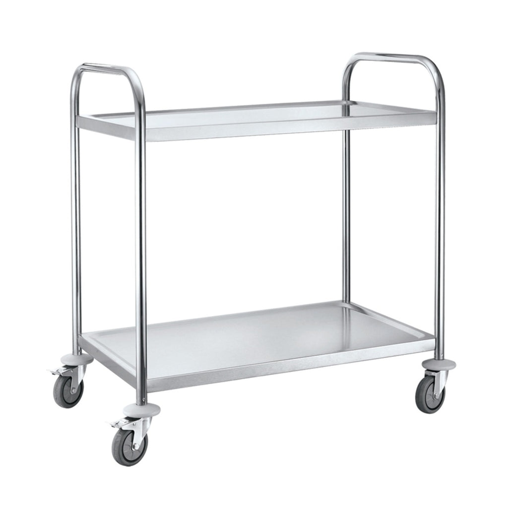 ROUND TUBE SERVING TROLLEY - 2 LEVEL
