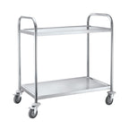 ROUND TUBE SERVING TROLLEY - 2 LEVEL