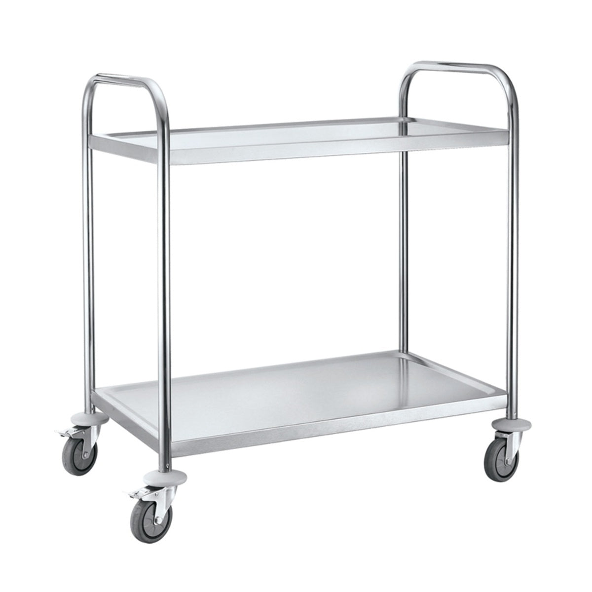 ROUND TUBE SERVING TROLLEY - 2 LEVEL