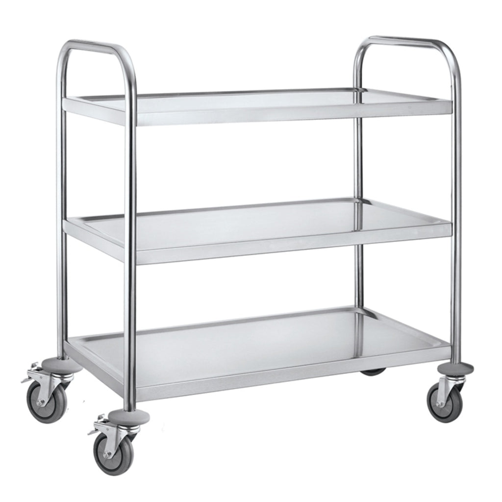ROUND TUBE SERVING TROLLEY - 3 LEVEL