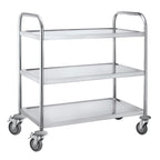 ROUND TUBE SERVING TROLLEY - 3 LEVEL