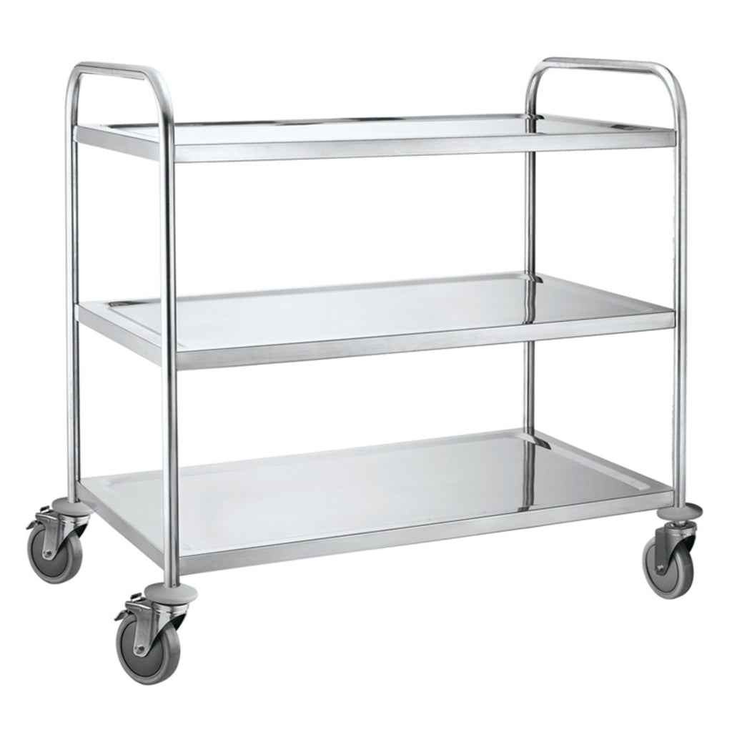 ROUND TUBE SERVING TROLLEY - 3 LEVEL