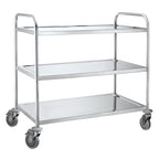 ROUND TUBE SERVING TROLLEY - 3 LEVEL