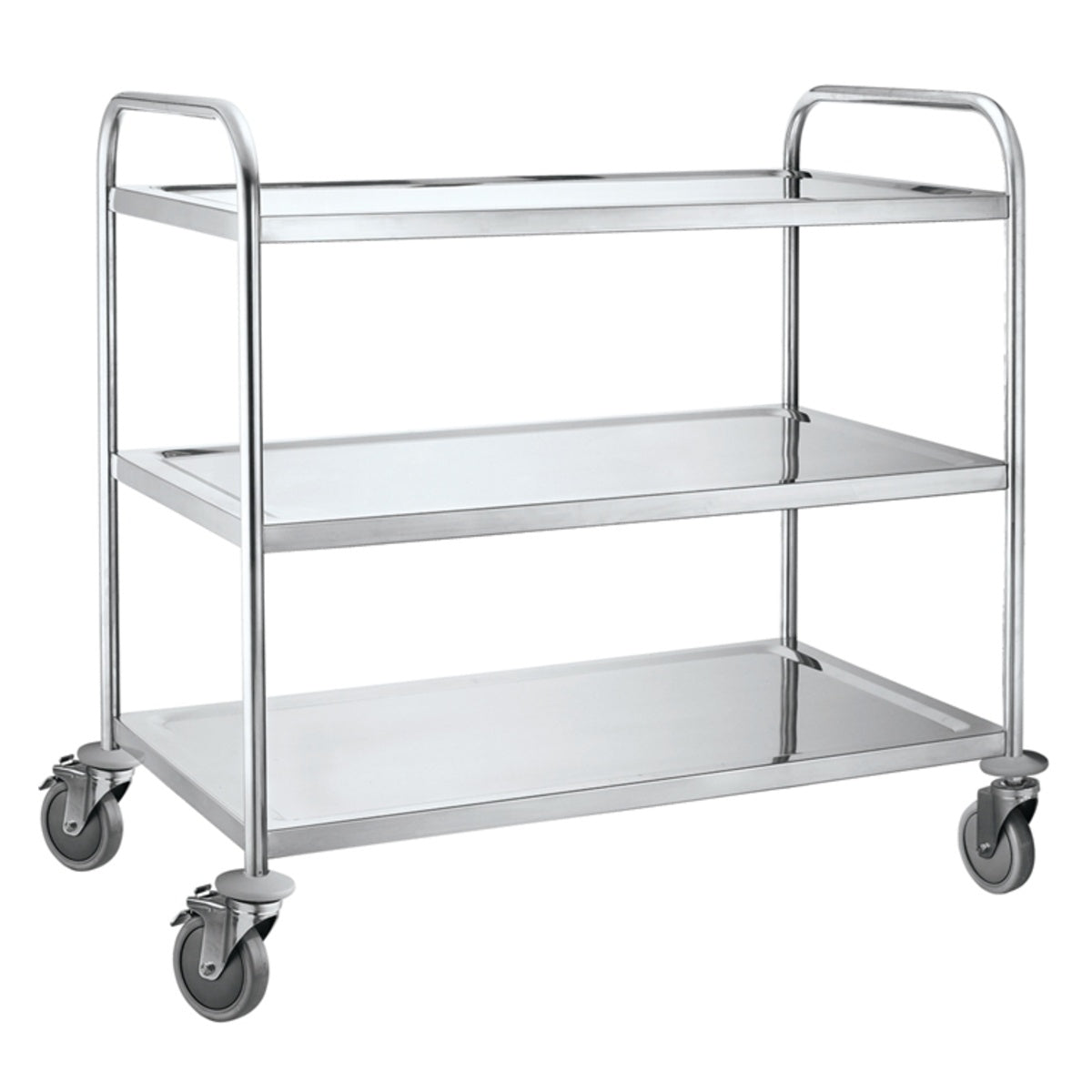 ROUND TUBE SERVING TROLLEY - 3 LEVEL
