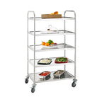 ROUND TUBE SERVING TROLLEY - 5 LEVEL