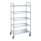 ROUND TUBE SERVING TROLLEY - 5 LEVEL