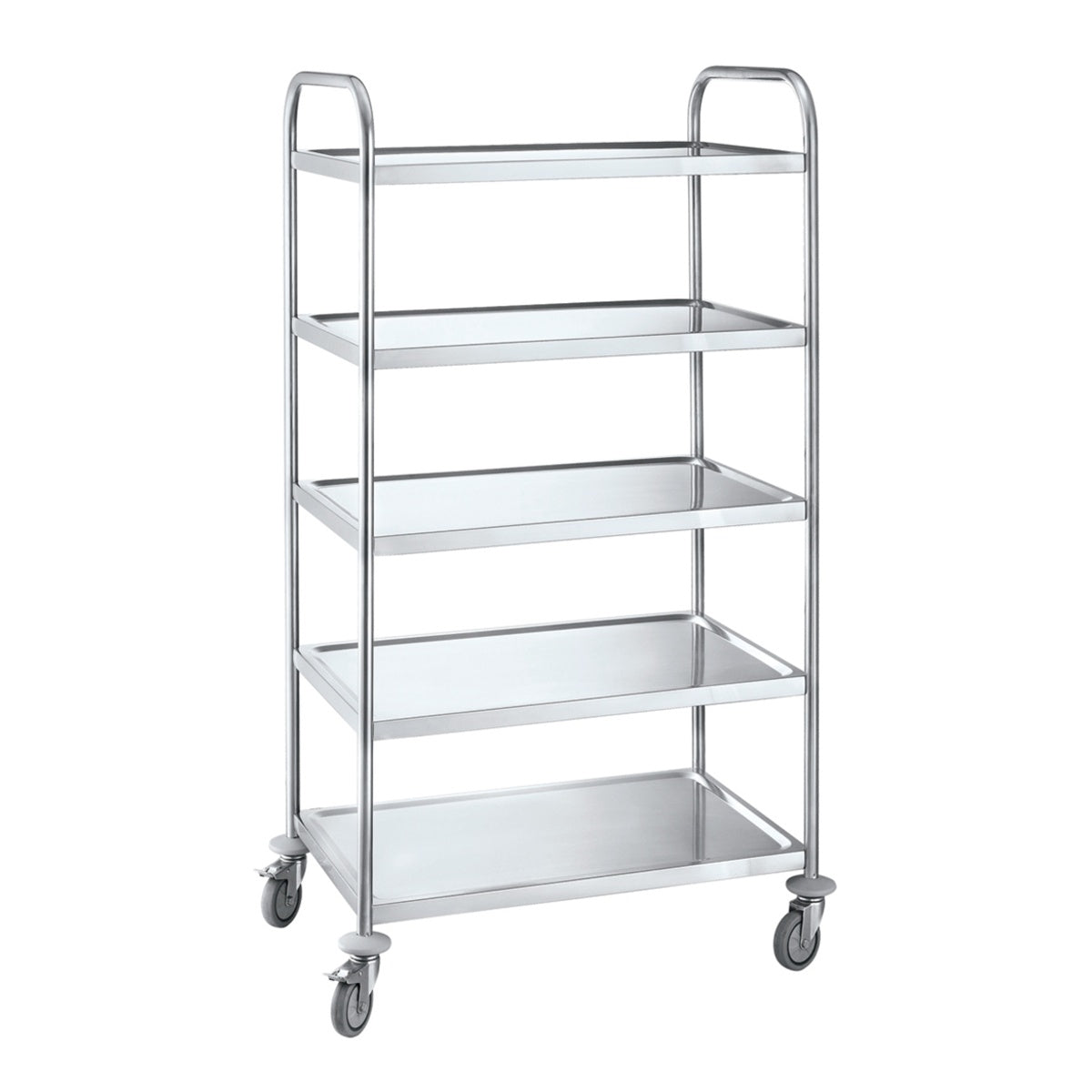 ROUND TUBE SERVING TROLLEY - 5 LEVEL
